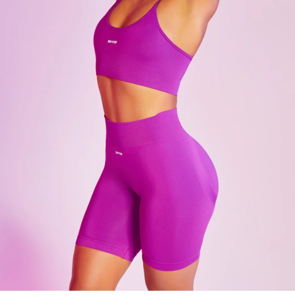 Bo+tee change the game purple biker shorts medium